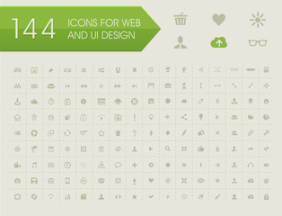 Set of icons for web and user interface design