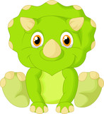 Fototapeta  - Cute triceratops cartoon