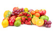 fresh fruits isolated on white background
