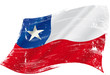 Chilean grunge flag