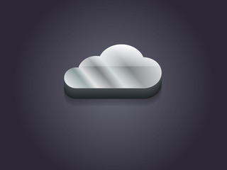 3d Vector illustration of a cloud icon