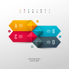 Wall Mural - Vector template for infographic or web design