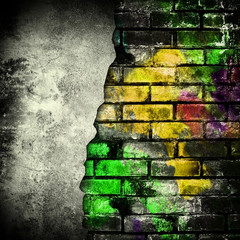 Canvas Print - grunge brick wall