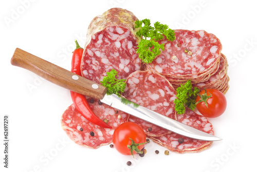 Board z aluminiowym obramowaniem Włoskie salami