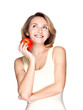 © Valua Vitaly - Portrait of a young smiling healthy woman with apple
