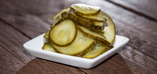 Canvas Print - Fresh Cucumber slices