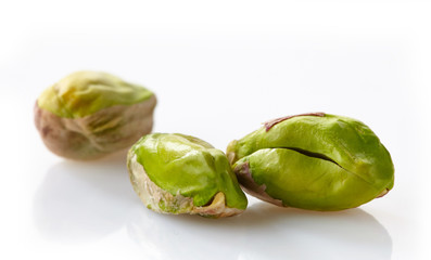 Sticker - pistachios on a white background