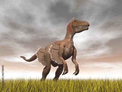 Fotoboard na płycie 3d dinosaur odpłaca się velociraptor