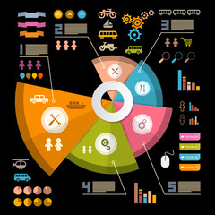 Poster - Infographics Vector Layout with Icons - Elements