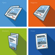 © petovarga - Printouts icon set of flyer, magazine, brochure and poster