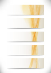 Wall Mural - Business cards banners collection orange swoosh