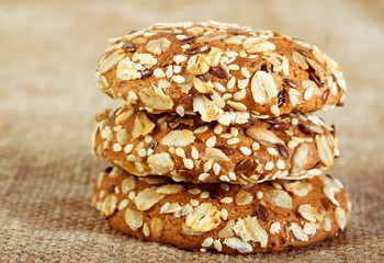 homemade oatmeal cookies on baking