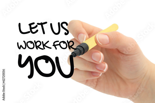 Let Us Work For You Stock-Foto | Adobe Stock