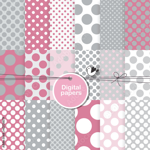 Seamless pattern background - decorative digital paper Stock Vector