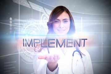 implement against futuristic technology interface