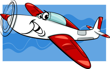 Wall Mural - low wing air plane cartoon illustration