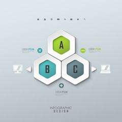 Wall Mural - Vector template for infographic or web design