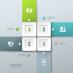 Wall Mural - Vector template for infographic or web design