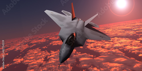 Board z aluminiowym obramowaniem Sunset fire f22 jet jet