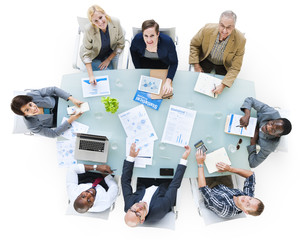 Wall Mural - multi-ethnic group of business people in meeting