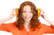 © GTeam - Portrait of a beautiful young woman with red hair oranges
