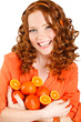 © GTeam - Portrait of a beautiful young woman with red hair oranges