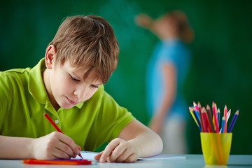 Canvas Print - Pupil drawing