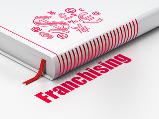 Finance concept: book Finance Symbol, Franchising on white