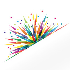 Wall Mural - colored splashes in abstract shape