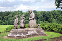 Monument Grandma With Children. Ratiborice Czech Republic