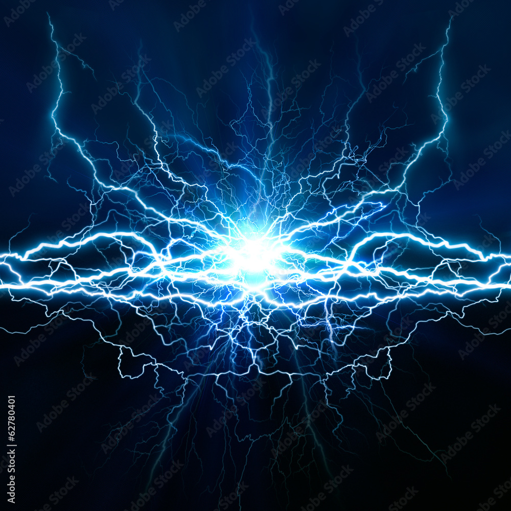 Electric lighting effect, abstract techno backgrounds for your d - obrazy, fototapety, plakaty 