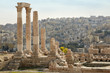 Roman temple in Amman with city view, Jordan