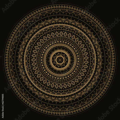 Obraz na płótnie canvas trzyczęściowy "tryptyk" Mandala. 