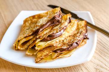 Sticker - Crepes with chocolate cream