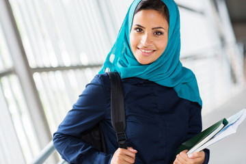 Wall Mural - female muslim college student