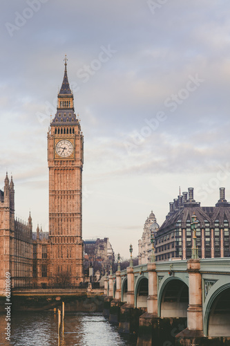 Obraz na płótnie canvas czteroczęściowy "tetraptyk" Big Ben Londyn