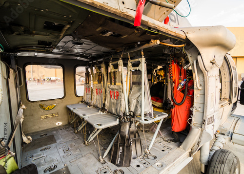 Blackhawk Helicopter Interior View Buy This Stock Photo
