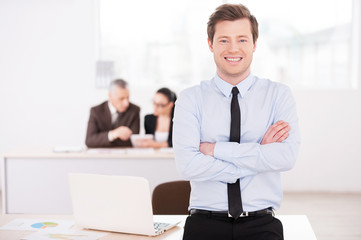 Wall Mural - Young and confident businessman.