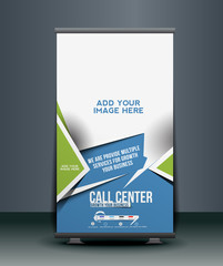 Wall Mural - Call Center Roll Up Banner Design