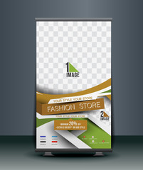 Canvas Print - fashion store roll up banner design