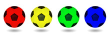 Soccer Ball Four Color Isolated.
