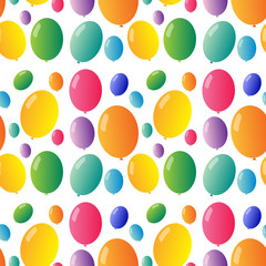 Sticker - Seamless design with colorful balloons