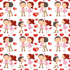 Sticker - A seamless design of lovers