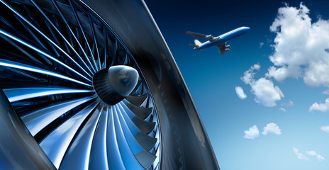 turbine und flugzeug