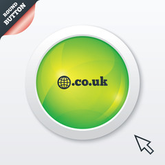 Domain CO.UK sign icon. UK internet subdomain