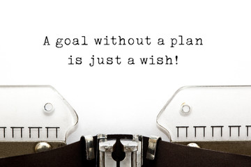Wall Mural - A goal without a plan is just a wish