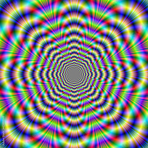 Tapeta ścienna Psychodeliczny puls ośmiokąta