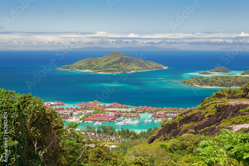 Fotografie, Obraz Aerial view of Eden island, Mahe, Seychelles