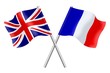 Drapeaux : Grande Bretagne et France