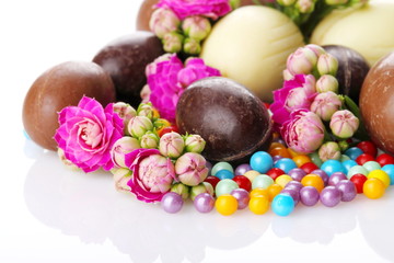  Uova di cioccolato con fiori